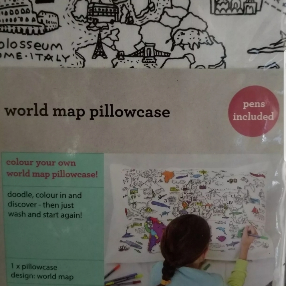 World map pillowcase - Picture 3 of 4